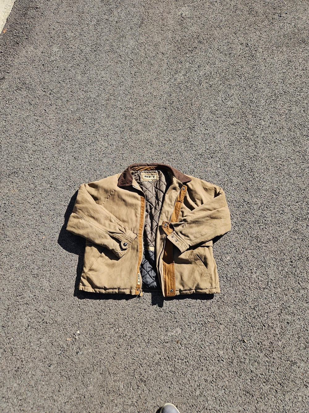 RFT by Rainforest Men’s XL Tan Quilted Lined Workwear Barn Jacket